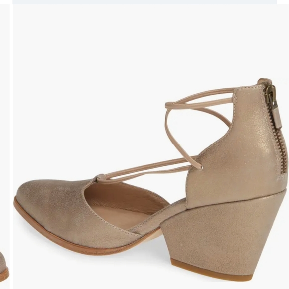 EILEEN FISHER ROPE PUMP IN PLATINUM SUEDE SIZE 8 - Picture 3 of 15